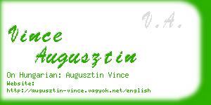 vince augusztin business card